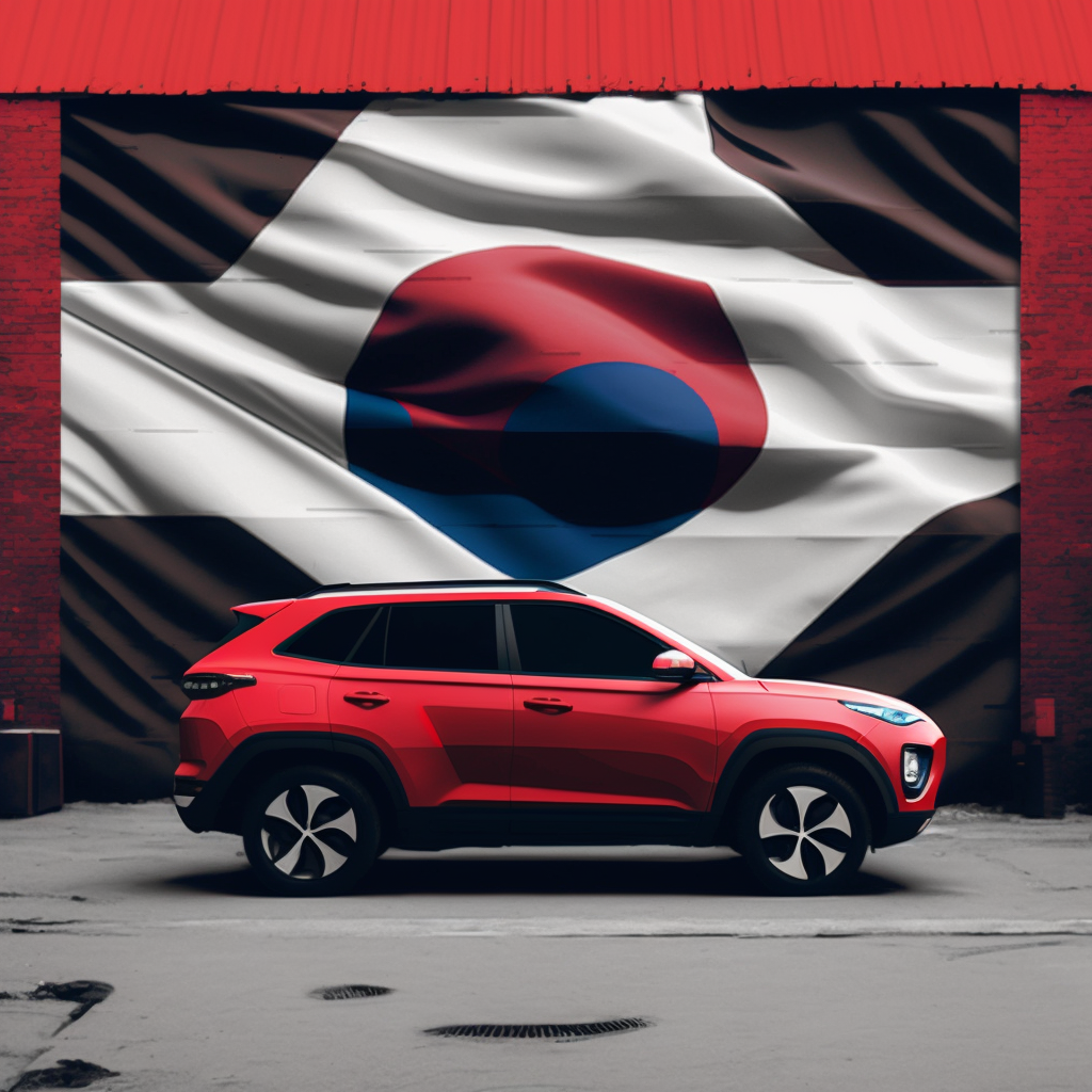 stadler_a_red_suv_parked_in_front_of_a_korean_flag_a_digital_re_5788f78c-28eb-4aba-86ad-4f33eb3757ea.png
